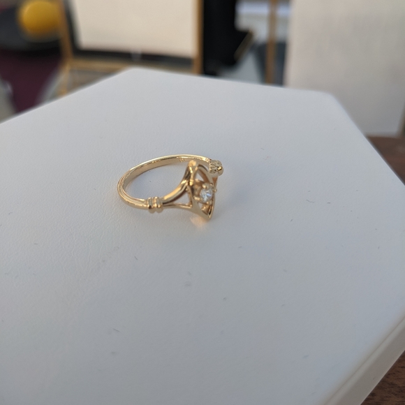 "Settling Stars" | The truth will find you | Vintage Inspired Diamond Ring - Picture 13 of 14